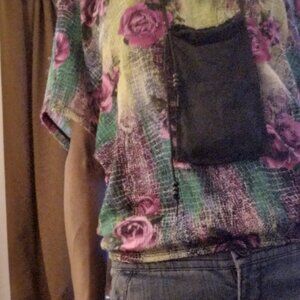 Home Sewn Purple Neck Cellphone Carrier by Nicole